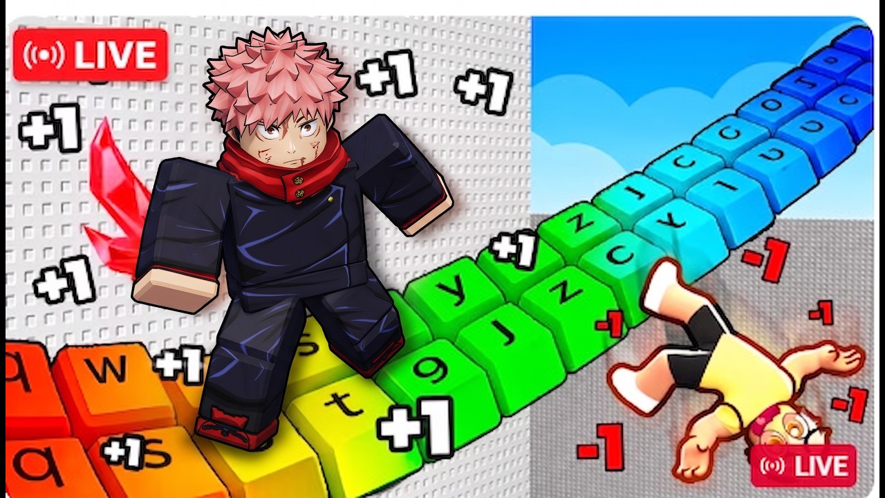 +1 speed keyboard live stream🔥 #roblox #keyboardspeed