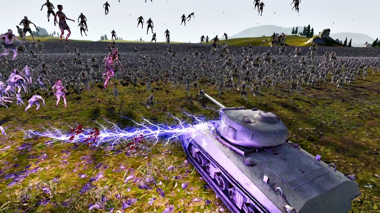 SUPER-CHARGED TESLA TANK vs 2,000,000 ZOMBIES | Ultimate Epic Battle Simulator 2 UEBS