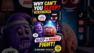 Sleep vs Mobile Fix Your Sleep Fast! #shorts #fyp #healthtips #cartoon #phoneaddiction #sleepfaster