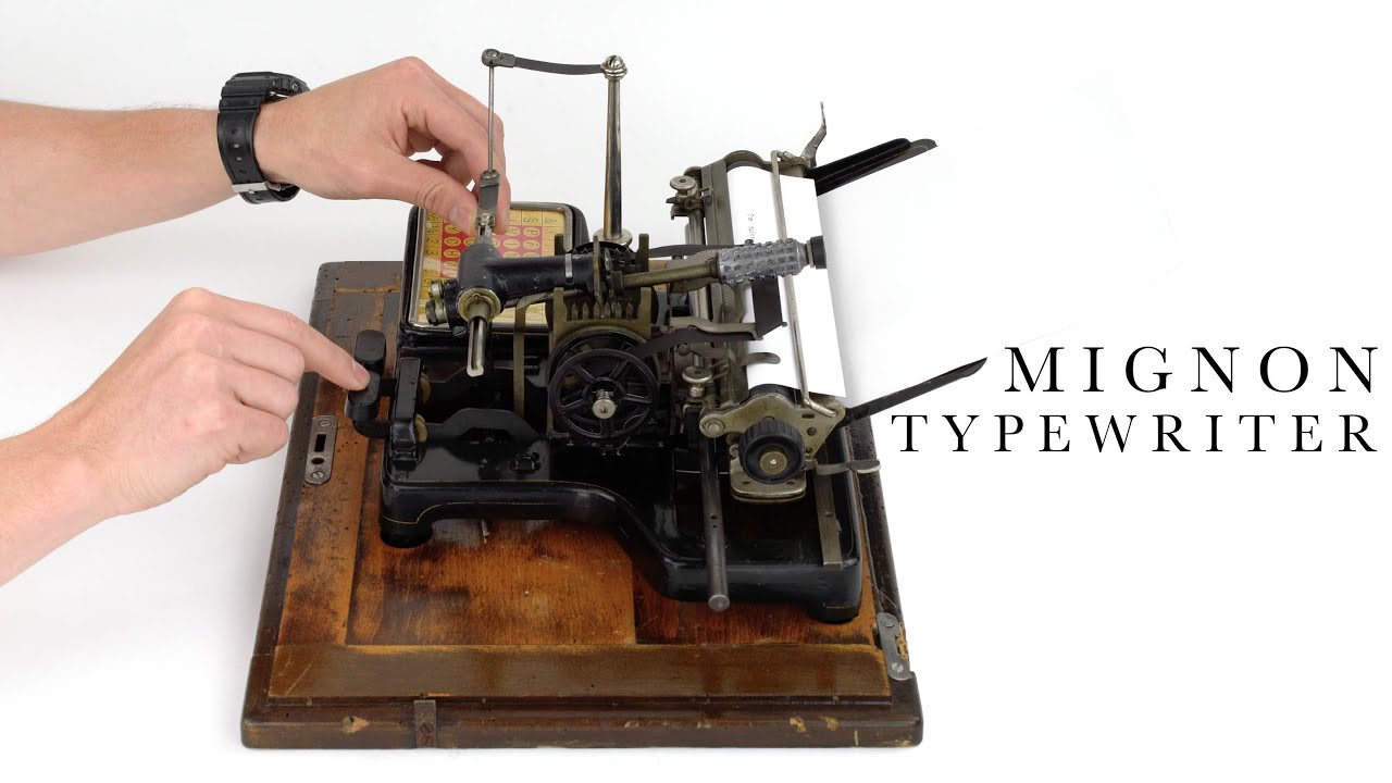 1905 Mignon 2 typewriter - YouTube