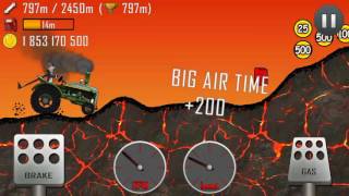 Hill Climb Racing - Tractor in Volcano screenshot 5