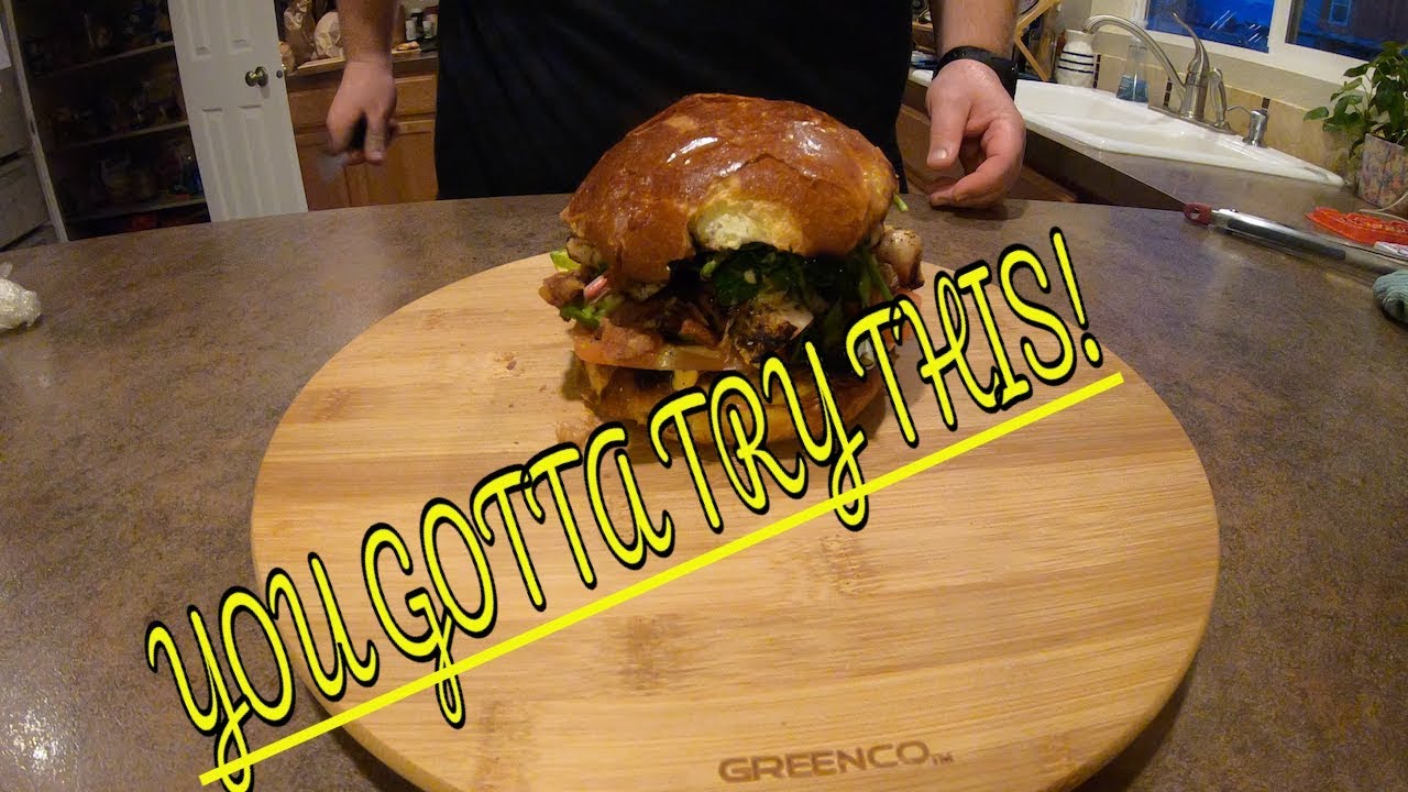 Best BBQ grilled bacon chicken club sandwich with fennel salad. Italian chicken resturant style