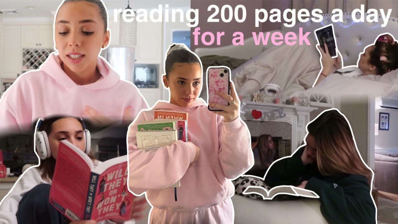 attempting to read 200 pages a day…for a week - YouTube