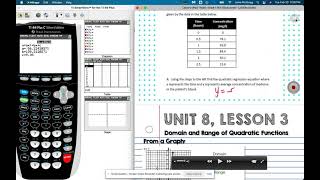 Famous Unit 8 Lesson 2 Quadratic Regression - Algebra 1 Profile