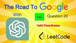 ChatGPT cracks Leetcode #20 full version #chatgpt #java #leetcode #ai #google #education #software.