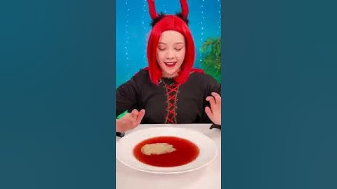Angel vs. Devil! 😇😈Cotton Candy in Water Experiment  #funneyshorts #experiment #chinesefunnyvideo