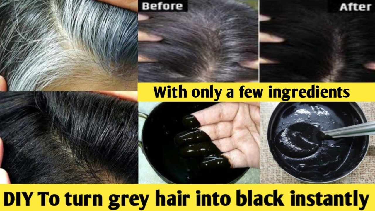 Turn white hair into Black Get rid of grey hair naturally instant
