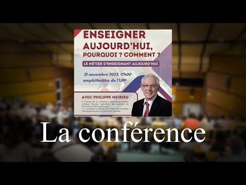 'Enseigner aujourd'hui, pourquoi,