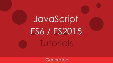 JavaScript ES6 / ES2015 - [11] Generators