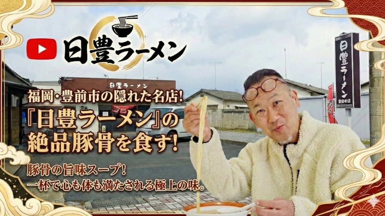 【福岡県・豊前市】路地裏に潜む名店。旨味が際立つ豚骨スープが細麺に絡み味わえる感動の一杯。日豊ラーメン豊前本店