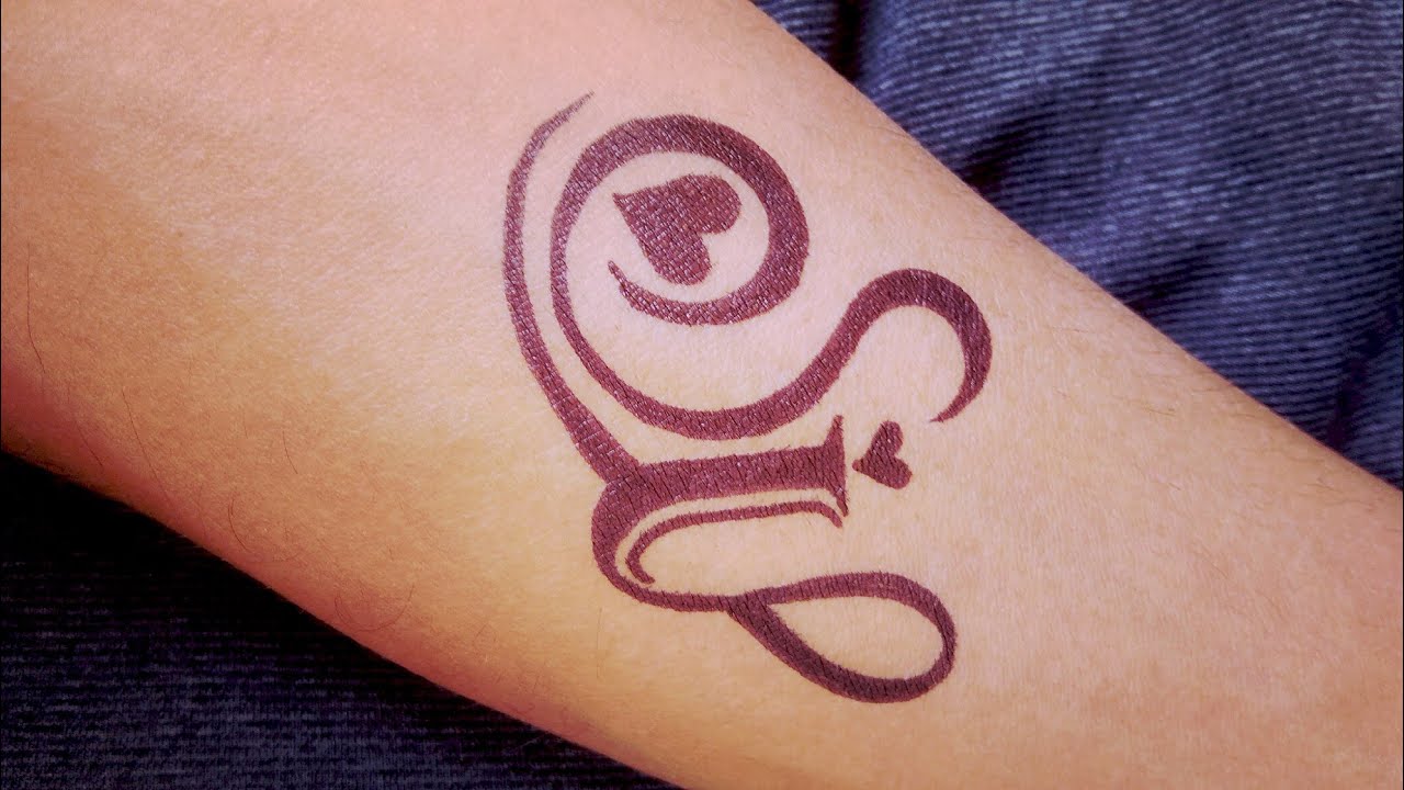 Beautiful SU combination letter Tattoo