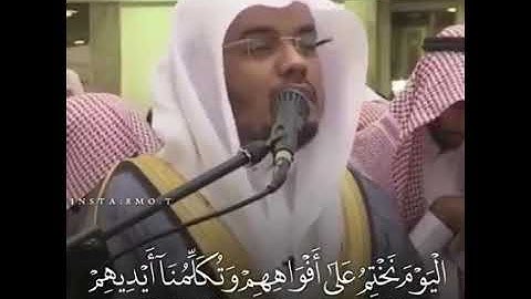 (اليوم نختم على أفواههم وتكلمنا أيديهم) تلاوة خاشعة ومبكية وحزينة جدا أجمل حالات واتس اب قرآن