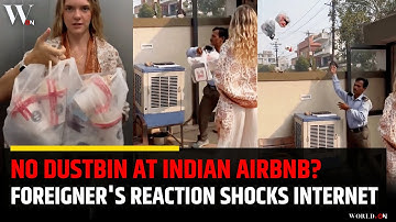 Foreign Tourist Shocked by Trash Disposal in Indian Airbnb | Viral Video Sparks Cleanliness Debate
