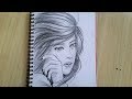 Sad girl drawing step by step | tutorial face drawing