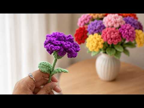 Most People Think This Is a Real Flower 🌸 Crochet bouquet flowers Tutorial