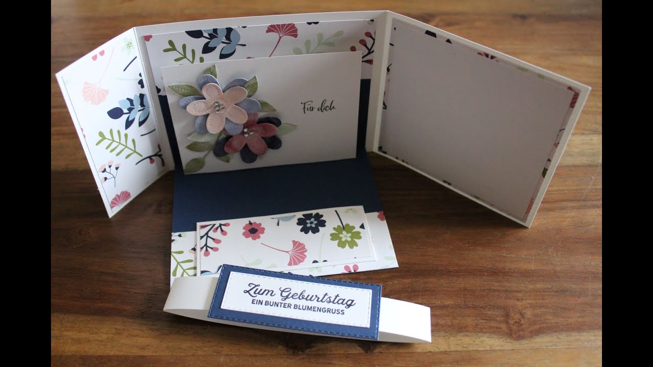 Pop-Up Karte mit Geld/Gutscheinfach  mit Stampin`UP! Produkten!!