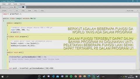 GREENFOOT - TUGAS PROJECTFINAL "ROKET TERBANG"