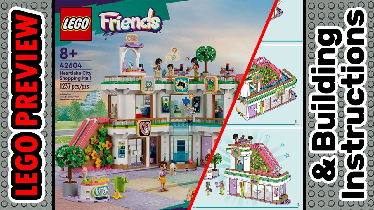 PREVIEW: 42604, LEGO Friends, Heartlake City Shopping Mall​ & Building Instructions! LEGO 2024