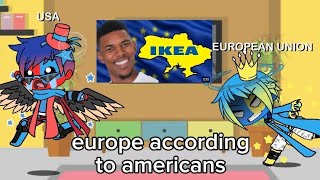 countryhumans react to europe according to americans 🇺🇸 ( gacha life )