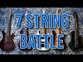 7string guitar comparison   mayones music man ibanez jackson and abasi metal tones