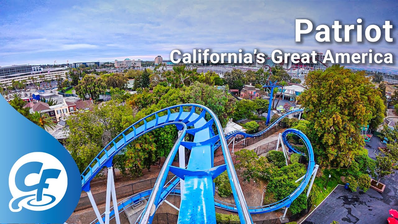 Patriot front seat on-ride 4K POV California's Great America