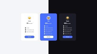 C# WPF - Pricing Card UI Design || DarkTheme/LightTheme Net Worth