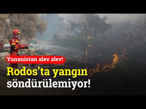 Rodos Adası'nda Orman Yangını! Tüm Yunanistan'ı Sarabilir