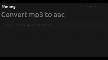 Convert mp3 to aac #ffmpeg