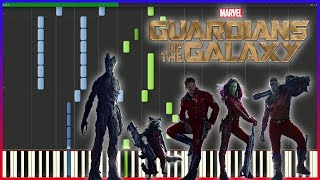 Guardian of the Galaxy - Main Theme |Piano Tutorial (Synthesia)