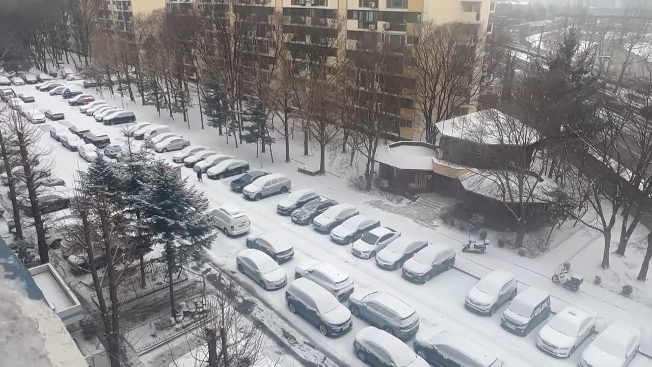 Onda de frio deixa Seul coberta de neve