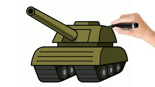 طريقة رسم الدبابة الحربية