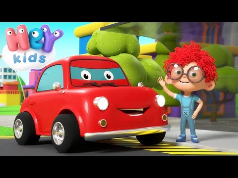 Arabayım 🚗 Kırmızı Araba şarkısı | Arabalar çizgi film | HeyKids - Bebek Şarkıları