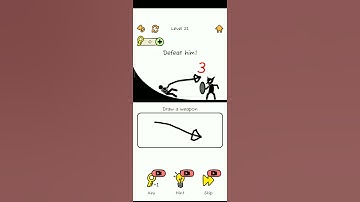 draw 2 beat game level- 21 defeat him funny🤣😝 video #subscribe #trendingshorts