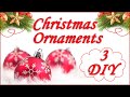 💥 3 удивительных ИДЕИ к РОЖДЕСТВУ и НОВОМУ ГОДУ 💥 Christmas Ornaments DIY