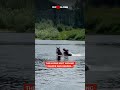 Horse Ride In Lake Ends With Unexpected Splash