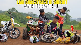 grasstrack di sirkuit sambil melatih ditdim belajar motor trail dan atv, motor ayah hancur!!