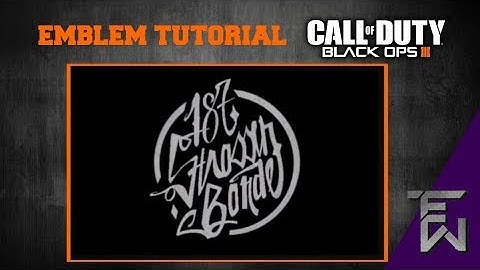 Black Ops 3 Emblem Tutorial | 187 Strassenbande (BO3)