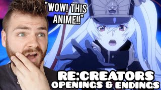 First Time Hearing 'RE:CREATORS' Openings & Endings | ANIME REACTION