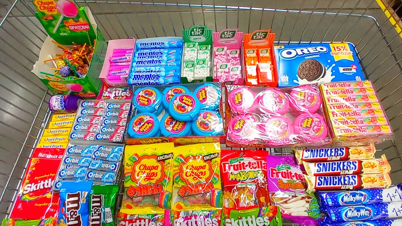 BOUGHT ALL KINDS OF Candy and Sweets🤯💥Mega Shopping! Hubba Bubba, Orbit, Chupa Chups, Mentos, M&M's