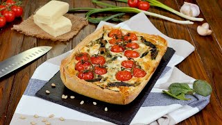 Spinach, Tomato and Goat Cheese Quiche - Cook It Recipes