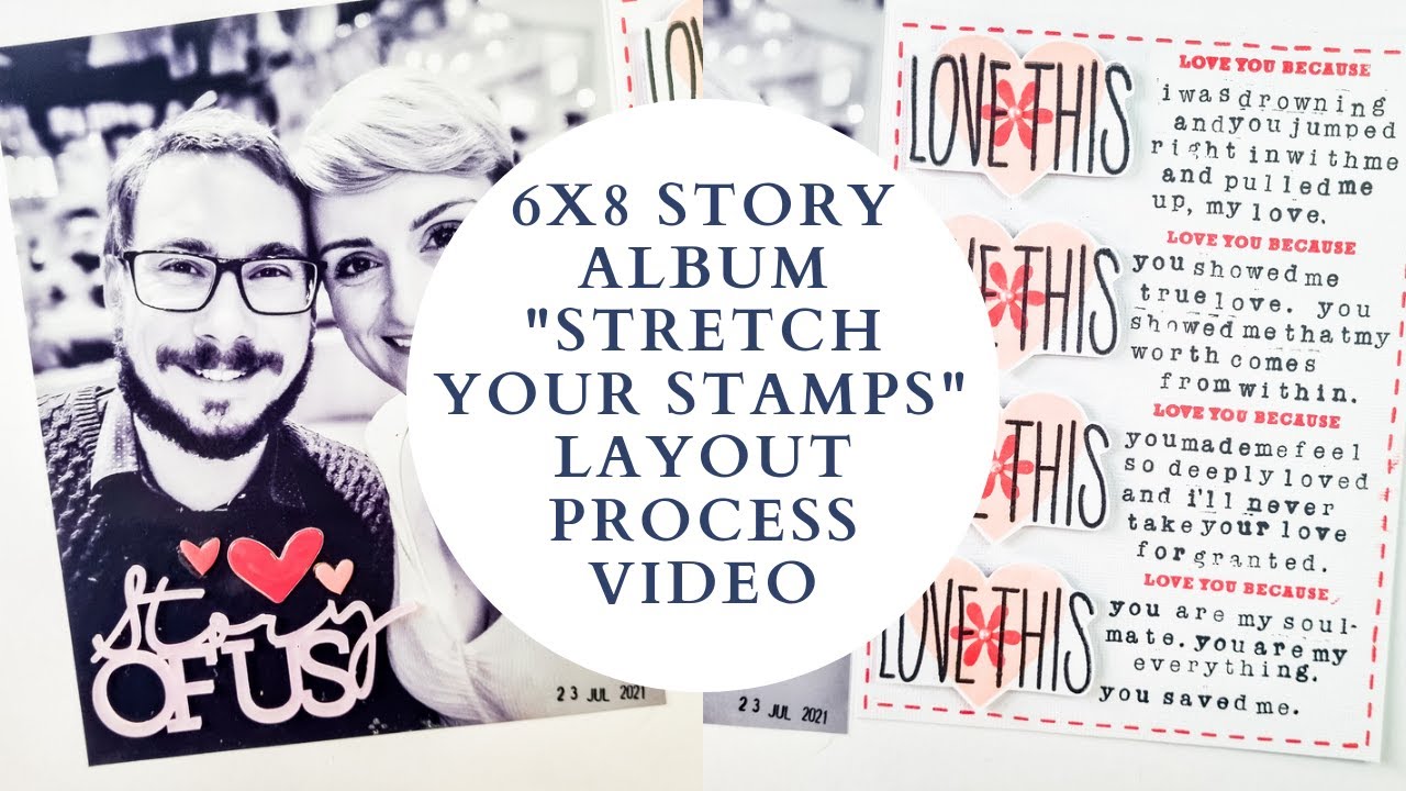 USING SOLID STAMPS | STORY ALBUM PROCESS VIDEO | STRETCH YOUR STAMPS | CHOUX PUFF CREATIONS