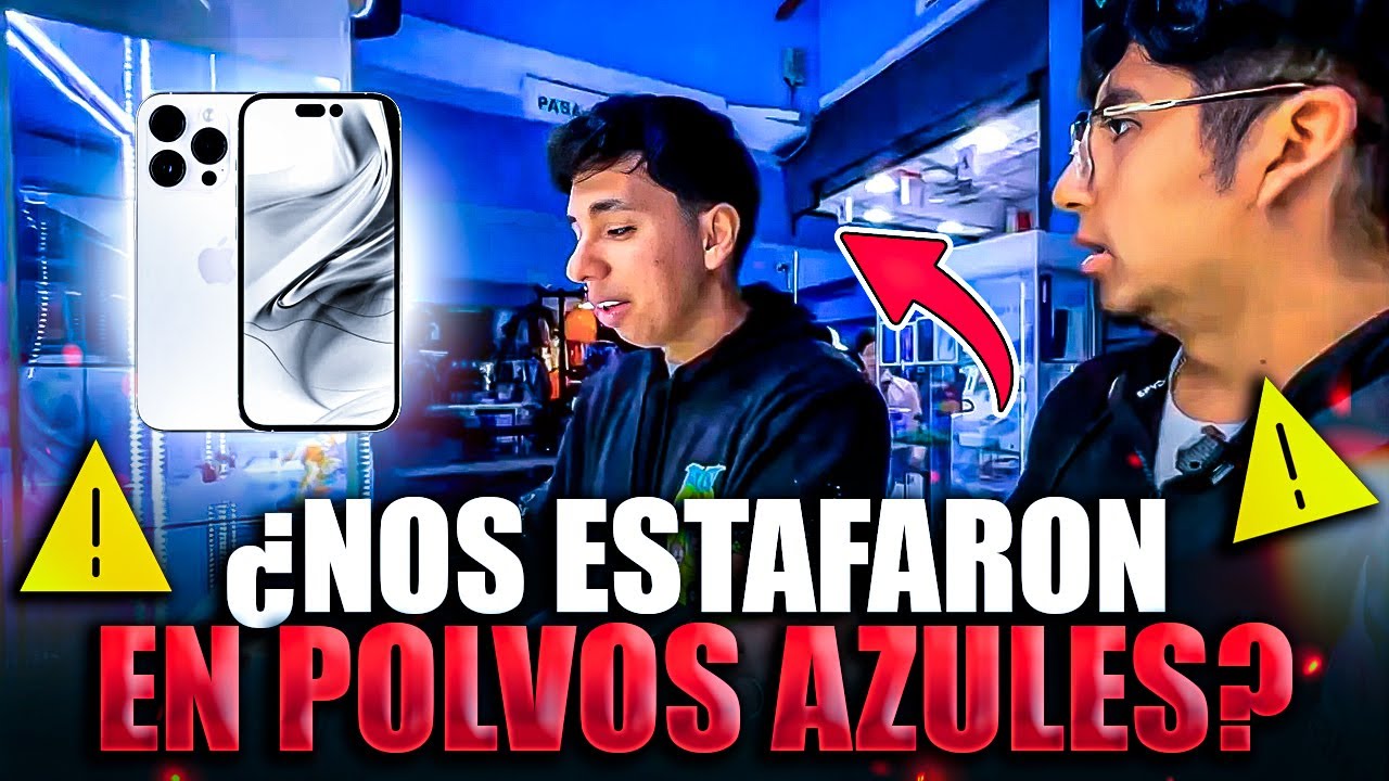 COMPRANDO un IPHONE en POLVOS AZULES | ¿NOS ESTAFARON?😢