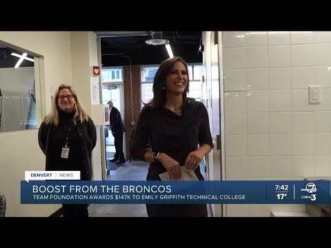 Emily Griffith Technical College gets money from Broncos - YouTube