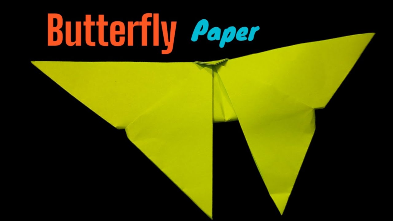 DIY Paper butterfly..Origami butterfly.how yo make paper butterfly. Paper se titli kaise banayen