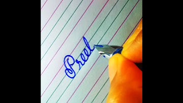 "Preeti"😍💖 Beautiful name in Cursive writing #cursive #cursivewriting #calligrapherambesh #shorts