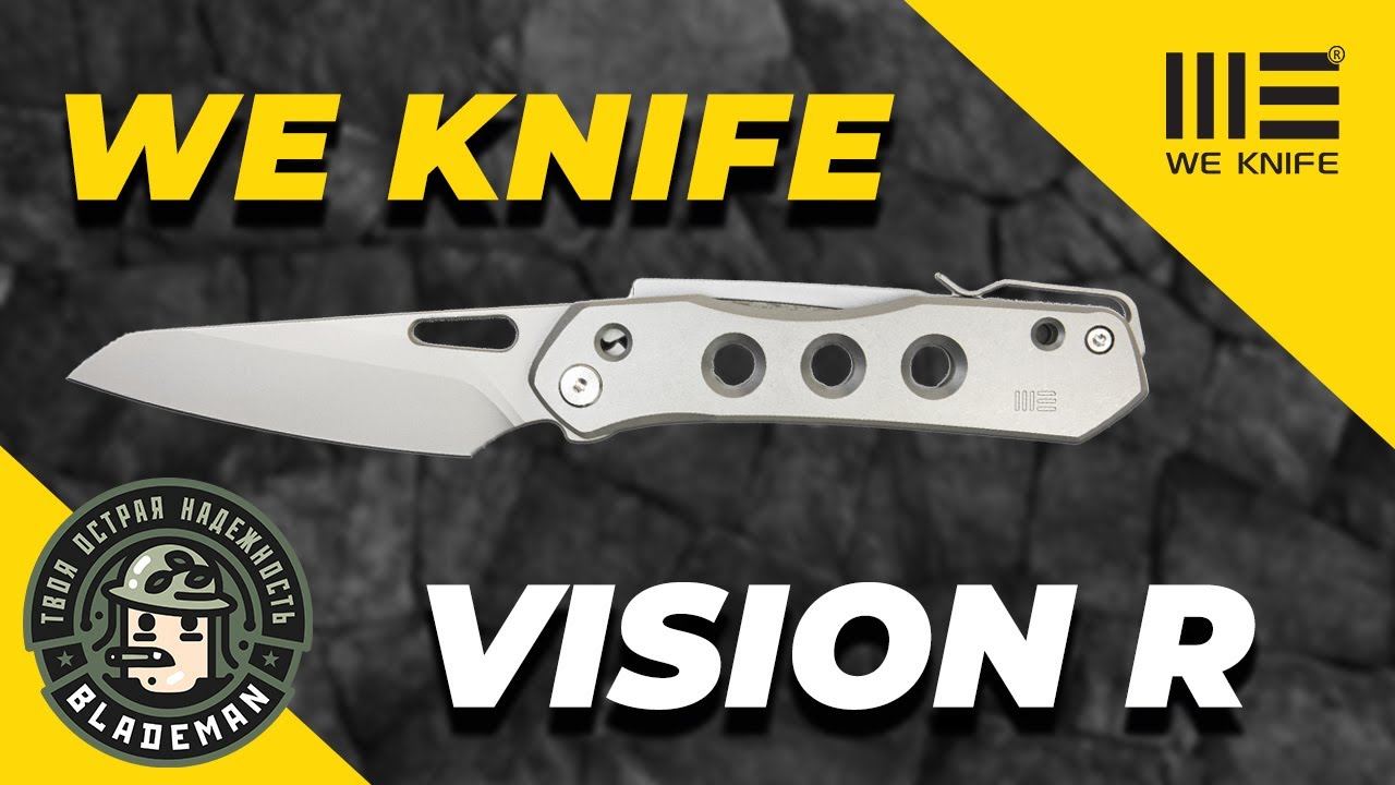 Нож WE Knife Vision R, 20CV Reverse Tanto, Titanium Gray, Snecx Tan Design