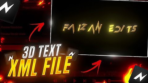 3D Text Like Pc File | Node Video / Alight Motion | Xml By Faizan Edits 😍✨