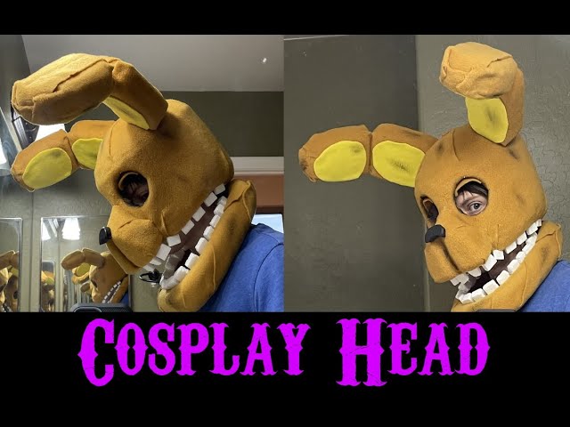 Nightmare Fredbear Cosplay Head 