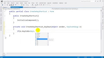 How to Make Shortcut Key on Press Form in C# NET 2012