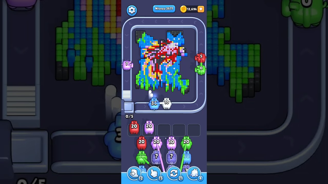 Pixel Flow Level 3671 - The one with the siamese fighting fish